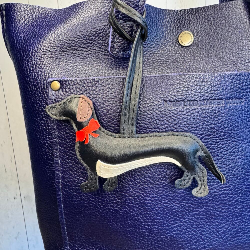 Black Wiener Dog Bag Charm Doxie Bag Charm Daschund Purse Charm Dog Lover - Picture 2 of 6